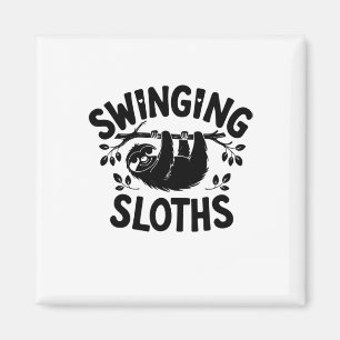Swingende luiaards hangen daar in de Sticker Magneet
