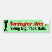 Swinger Alert Bumpersticker - Golfkar Fun (Voorkant)
