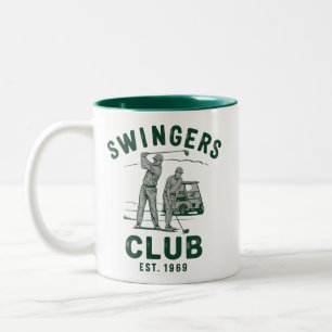 Swingers Club Grappig Sarcasme Golfen Golfer Tweekleurige Koffiemok