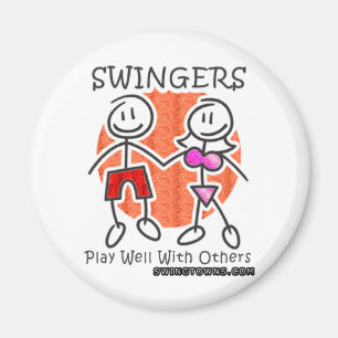 Swingers Spelen Goed Samen Magneet