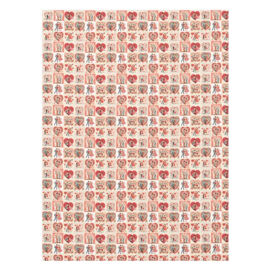 Swingin' Sixties Valentine Patchwork Tafelkleed (Voorkant)