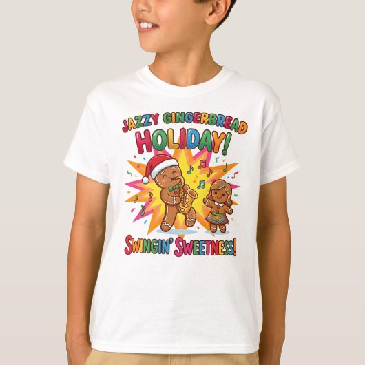 Swingin’ Sweetness Gingerbread T-Shirt – Festive S (Devant)