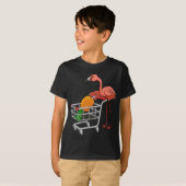 Swinging Flamingo Pushing Winkelwagen met Pinea T-shirt (Voorkant volledig)