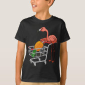 Swinging Flamingo Pushing Winkelwagen met Pinea T-shirt (Voorkant)