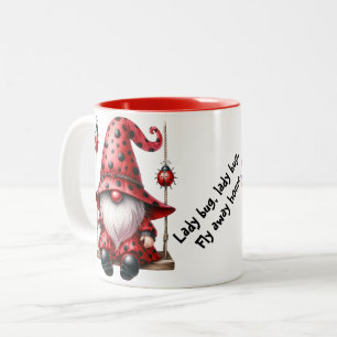 Swinging Ladybug Gnomen Keramische Mok