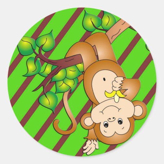 Swinging Monkey Sticker (Voorkant)