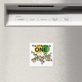 Swinging Monkeys 1e Verjaardag t shirten en gesche Magneet (Insitu (Vaatwasser))