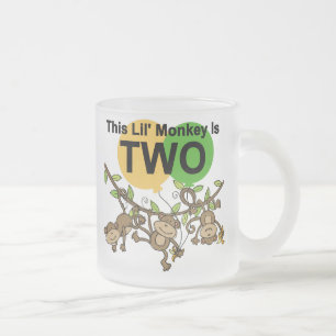 Swinging Monkeys 2e Verjaardag T-shirts en geschen Matglas Koffiemok