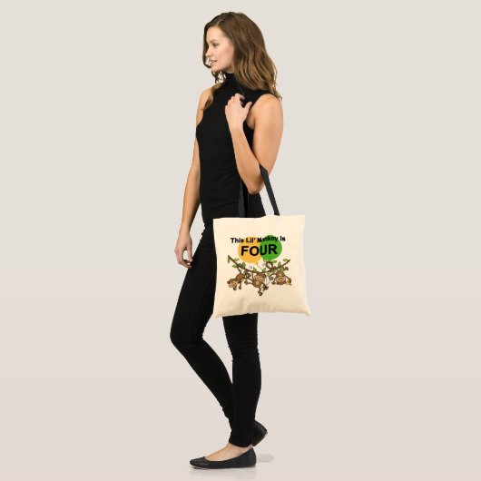 Swinging Monkeys 4e Verjaardag Tshirts en geschenk Tote Bag (Voorkant (model))