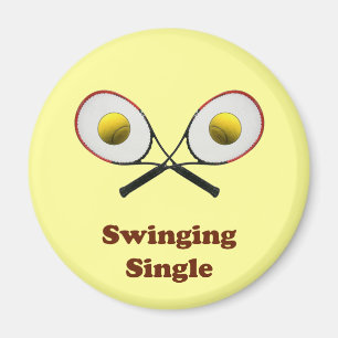 Swinging Single Tennis Magneet