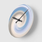 Swirl Blue White Patterns Swirling Designs Cool Ronde Klok (Hoek)