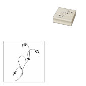 Swirl Branch met Berries Wood Art Stamp Rubberstempel (Gestempeld)