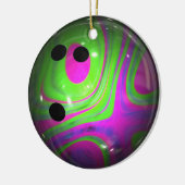 Swirl Colors Bowling Ball Keramisch Ornament (Links)