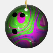 Swirl Colors Bowling Ball Keramisch Ornament (Achterkant)