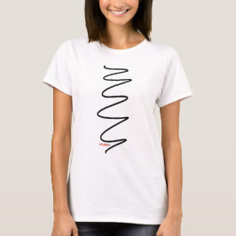 Swirl Dames Fitted T-shirt - Zwart