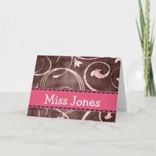 Swirl Design Note Kaart Sjabloon