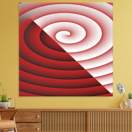 SWirl Double color Wave Canvas Afdruk (Insitu (Woonkamer))