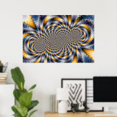 Swirl Fractal 2 - Fractal Poster (Thuiskantoor)