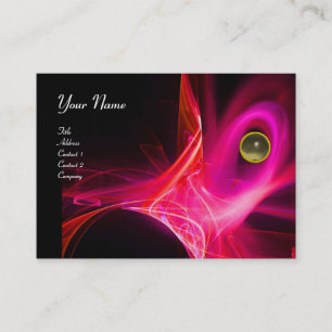 SWIRL GEM MONOGRAM Vibrant zwart roze rood Visitekaartje
