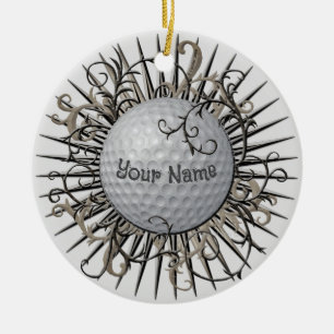 Swirl Golf golfer Keramisch Ornament