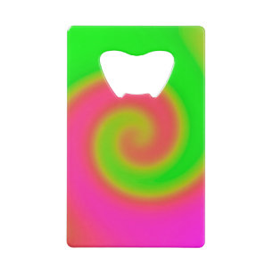 Swirl Green Roze Kredietkaart Flessenopener
