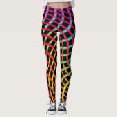 Swirl Grid Painted Lines Art Leggings (Voorkant)