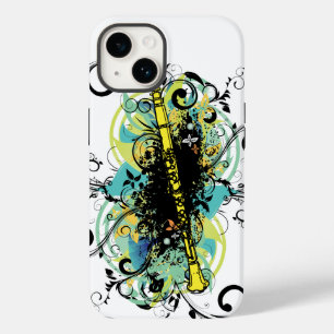 Swirl Grunge Clarinet Player Musician Gift Case-Mate iPhone 14 Hoesje
