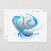 Swirl Hearts Briefkaart (Voorkant / Achterkant)