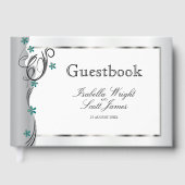 Swirl Jade Floral Design - gastenboek (Voorkant)