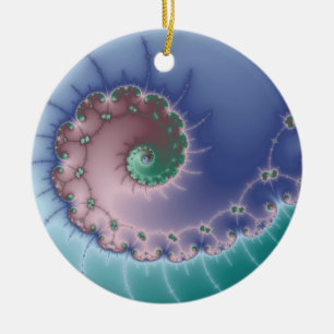 Swirl Keramisch Ornament