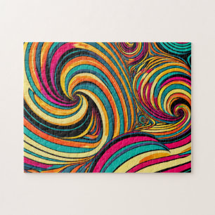 Swirl kleurrijk patroon 2 foto puzzels internet