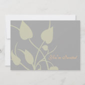 Swirl Leaves Wedding Invitation Kaart (Voorkant)