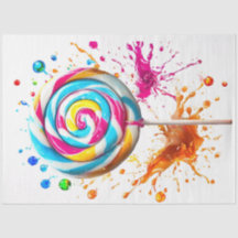 Swirl Lollipop Mulitcolours Tissue Paper