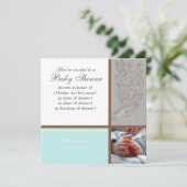 Swirl moderne n Polka Dot - Invitation de douche p (Debout devant)