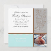 Swirl moderne n Polka Dot - Invitation de douche p (Devant)