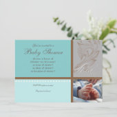 Swirl moderne n Polka Dot - Invitation de douche p (Debout devant)