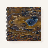 Swirl-patroon op Jasper Slab Notitieboek (Voorkant)
