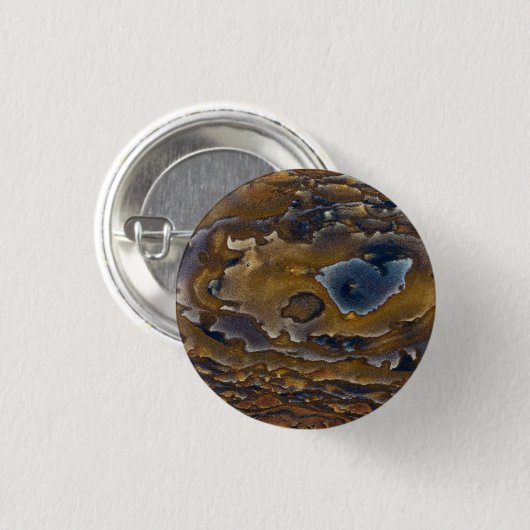 Swirl-patroon op Jasper Slab Ronde Button 3,2 Cm (Voorkant /achterkant)