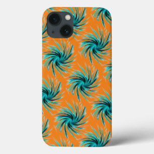 Swirl Pattern - Blauwgroen Groen Blauw Oranje Geel iPhone 13 Hoesje