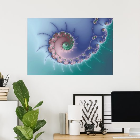 Swirl - Poster Fractal (Bureau à domicile)
