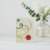 Swirl Red Poppy Visitekaartje (Staand voorkant)