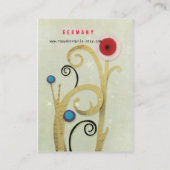 Swirl Red Poppy Visitekaartje (Achterkant)