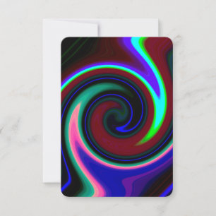 Swirl Retro Neon Kaart