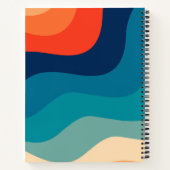 Swirl Retro Waves Rainbow Sketchbook Notitieboek (Achterkant)