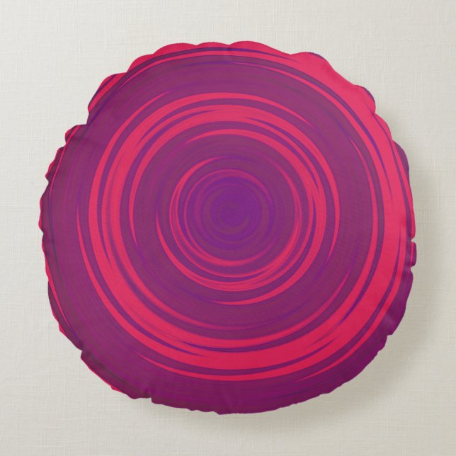 Swirl round throw pillow rond kussen (Voorkant)