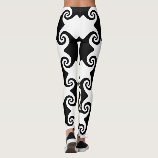 Swirl Shapes Keltisch als aanpasbare leggings (Achterkant)