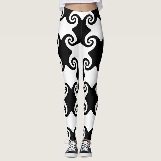 Swirl Shapes Keltisch als aanpasbare leggings (Voorkant)