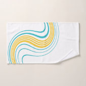 Swirl simple - Turquoise et jaune (Serviette à main)