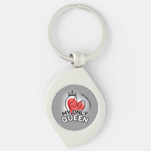 Swirl Sleutelhanger: My Only Queen (grijs) Sleutelhanger