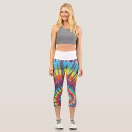 Swirl Tie Dye Capri Leggings